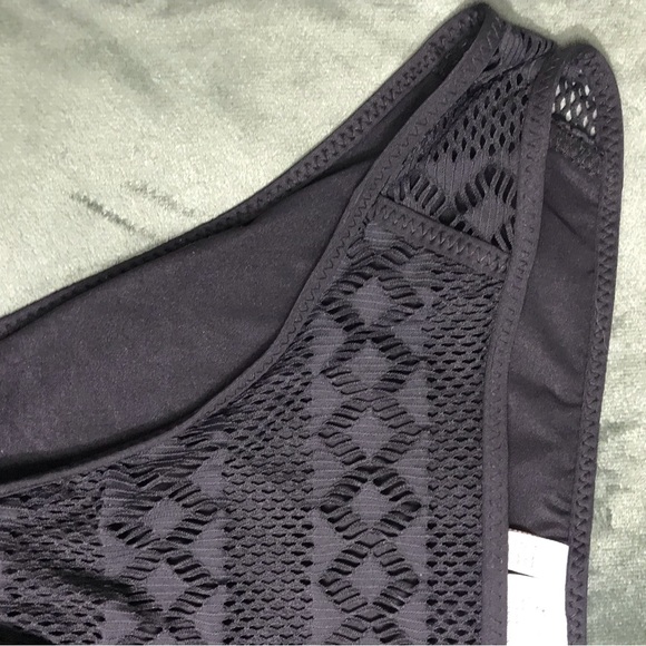 Becca By Rebecca Virtue Colorplay Crochet Hipster Swim Bottom Size S Black - Picture 5 of 14